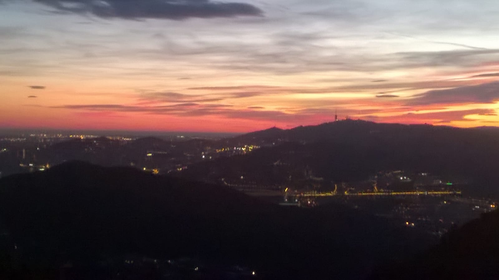 Tibidabo desde Serralada de Marina