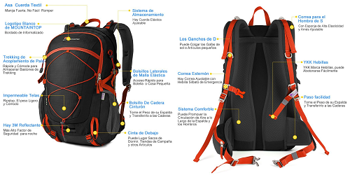  Mochila Mountaintop de 40L