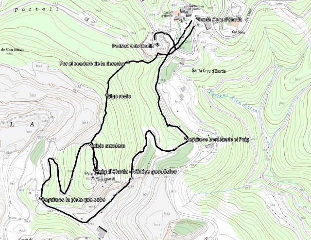 Croquis de la ruta al Puig d'Olorda