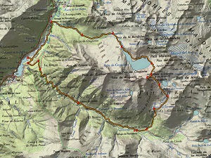 Croquis de la ruta al Aragüells