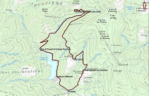 Croquis de la ruta al Castanyer Gros de Can Cuch