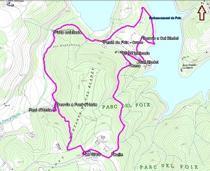 Croquis de la ruta a la Font d'Horta