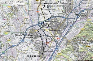 Croquis de la ruta a Gallecs y a La Mogoda