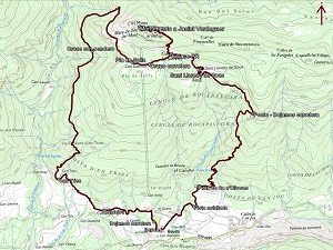 Croquis de la ruta a la Mare de Déu del Mont