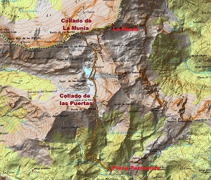 Croquis de la ruta a La Munia