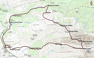 Croquis de la ruta al Pedraforca desde Gósol