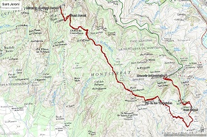 Croquis de la ruta a Sant Jeroni