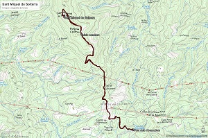 Croquis de la ruta a Sant Miquel de Solterra