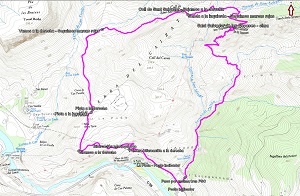 Croquis de la ruta a Sant Salvador de les Espases desde La Puda