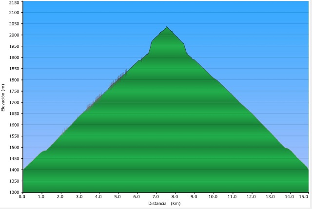 Perfil de la ruta Nerín - Cuello Arenas