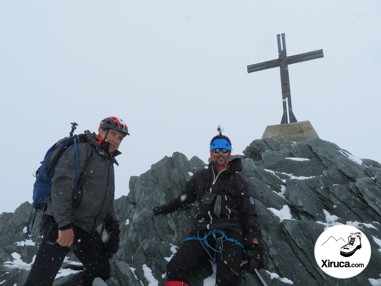 En la cima del Allalinhorn