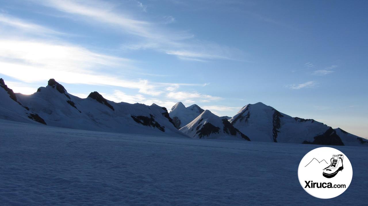 Breithorn Este, Lyskamm, Pollux y Castor