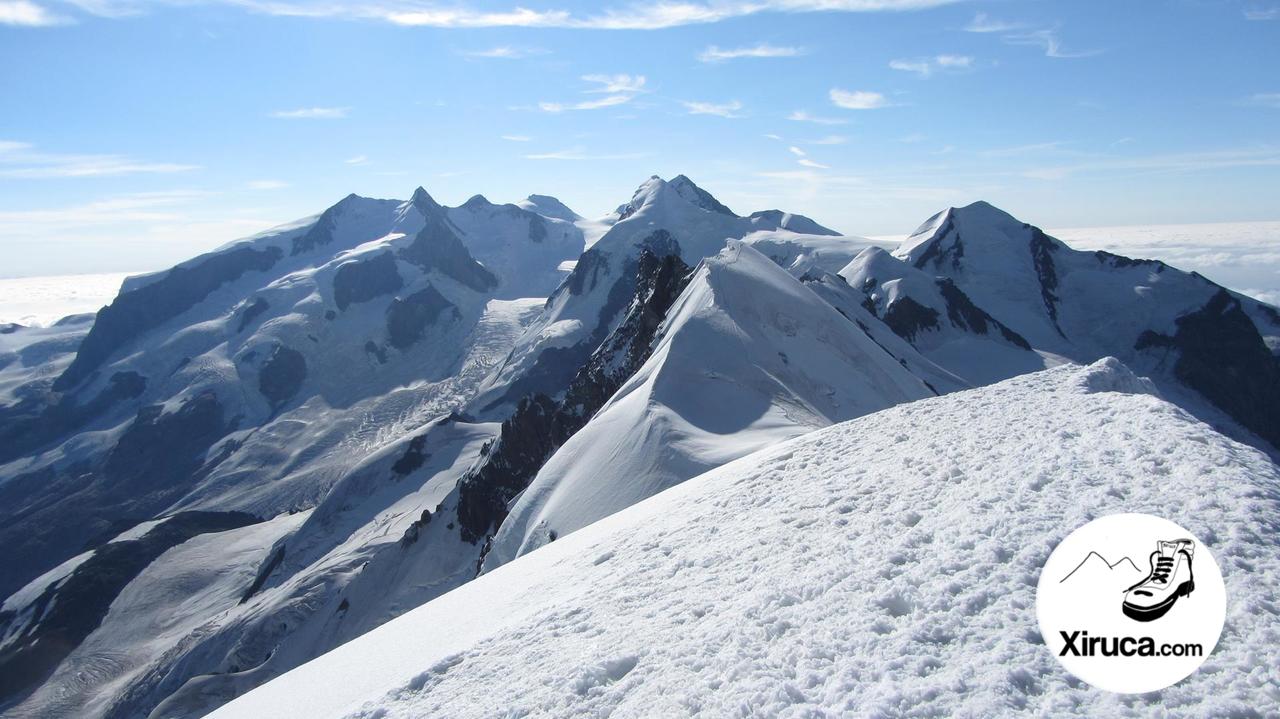 Parte central del macizo de Monte Rosa