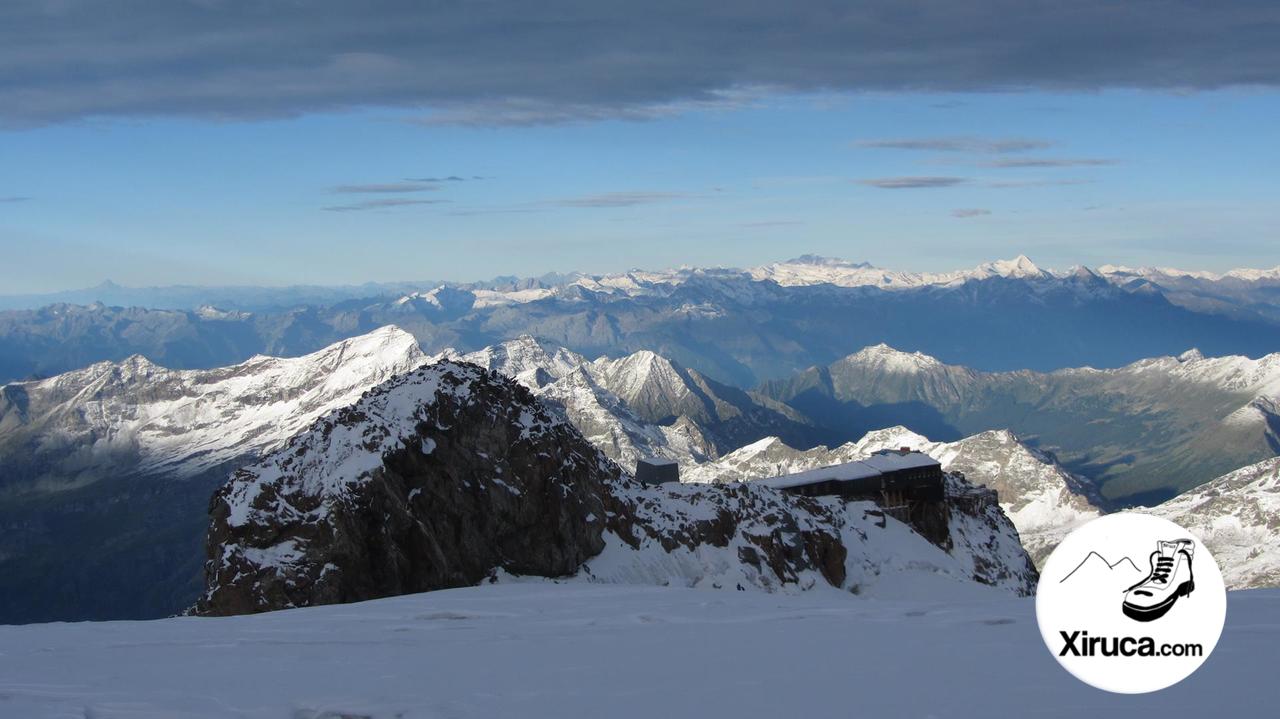 Por encima del refugio Gnifetti