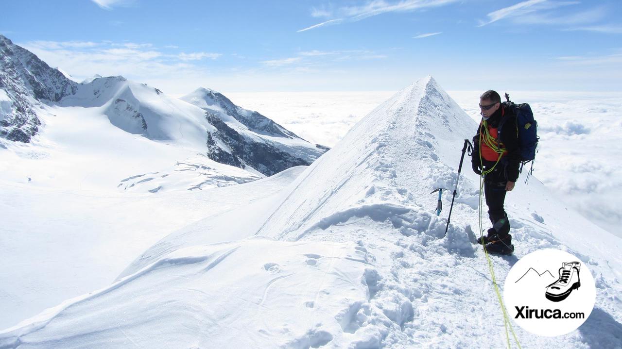 Descenso de la cresta del Castor