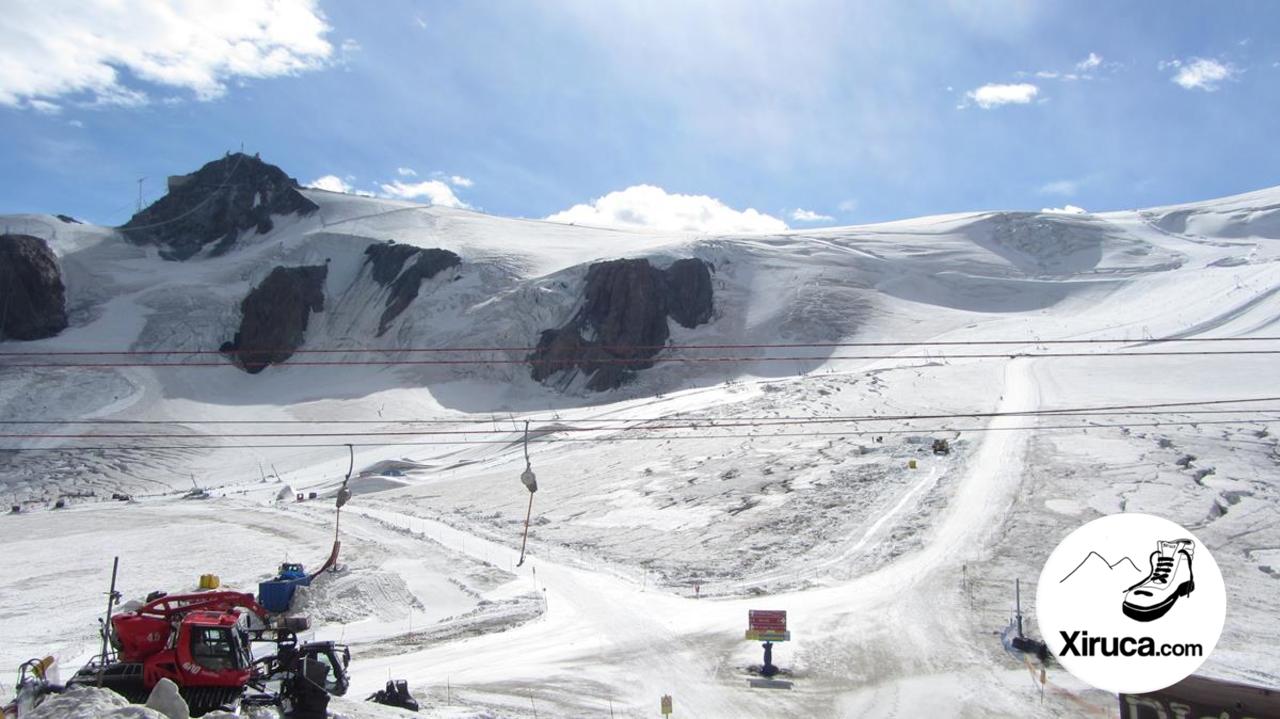 Klein Matterhorn y pista de esquí desde Plateau Rosa 