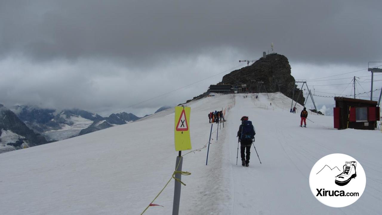 Llegando al Klein Matterhorn