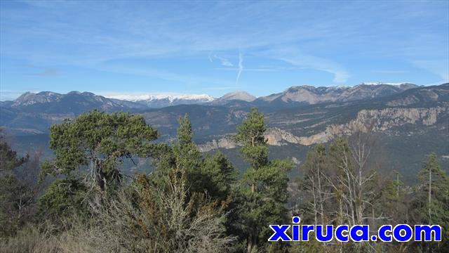 Cadí, Pedraforca y Serra d'Ensija desde Els Tossals