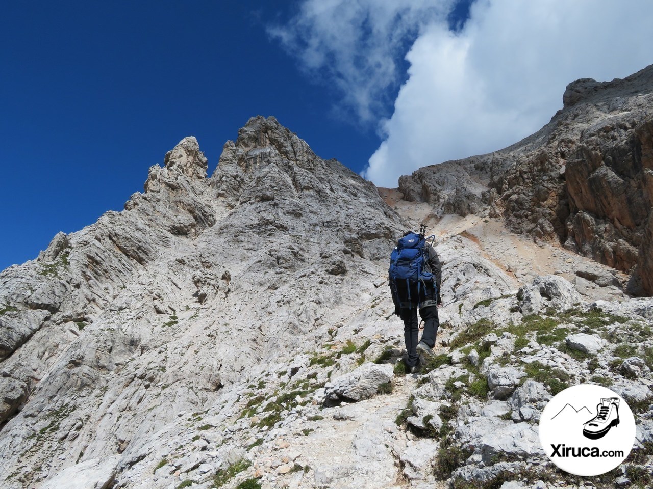 Subiendo hacia la Forcella Alta