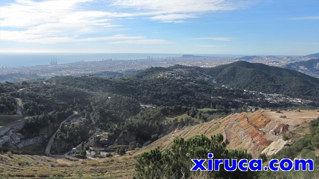 Sant Adrià y Barcelona desde la Pedrera de la Vallençana