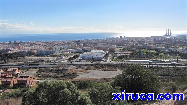 Badalona y Sant Adrià desde la Creu de Montigalà