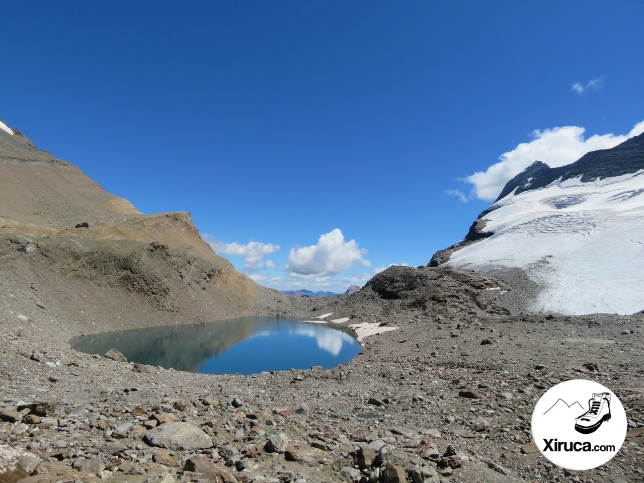 Chaltwassersee y glaciar de Monte Leone