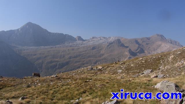 Peña de Otal y Tendeñera desde la Faja Basarán