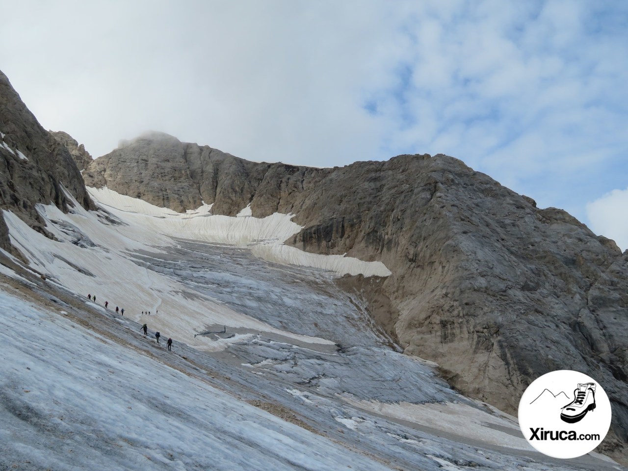 Entrada al Glaciar de la Marmolada