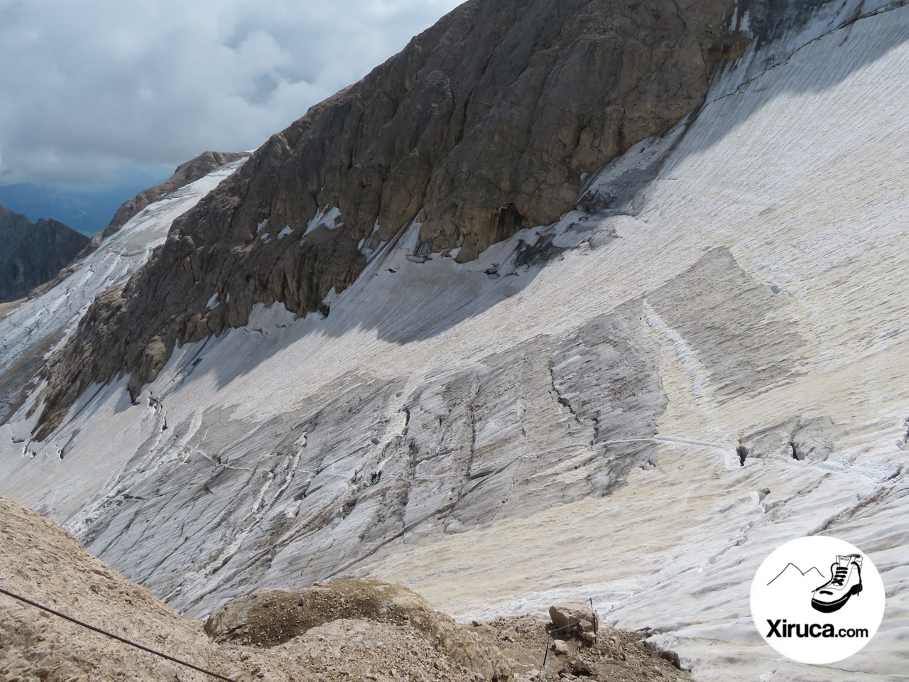 Glaciar de la Marmolada desde entrada a ferrata