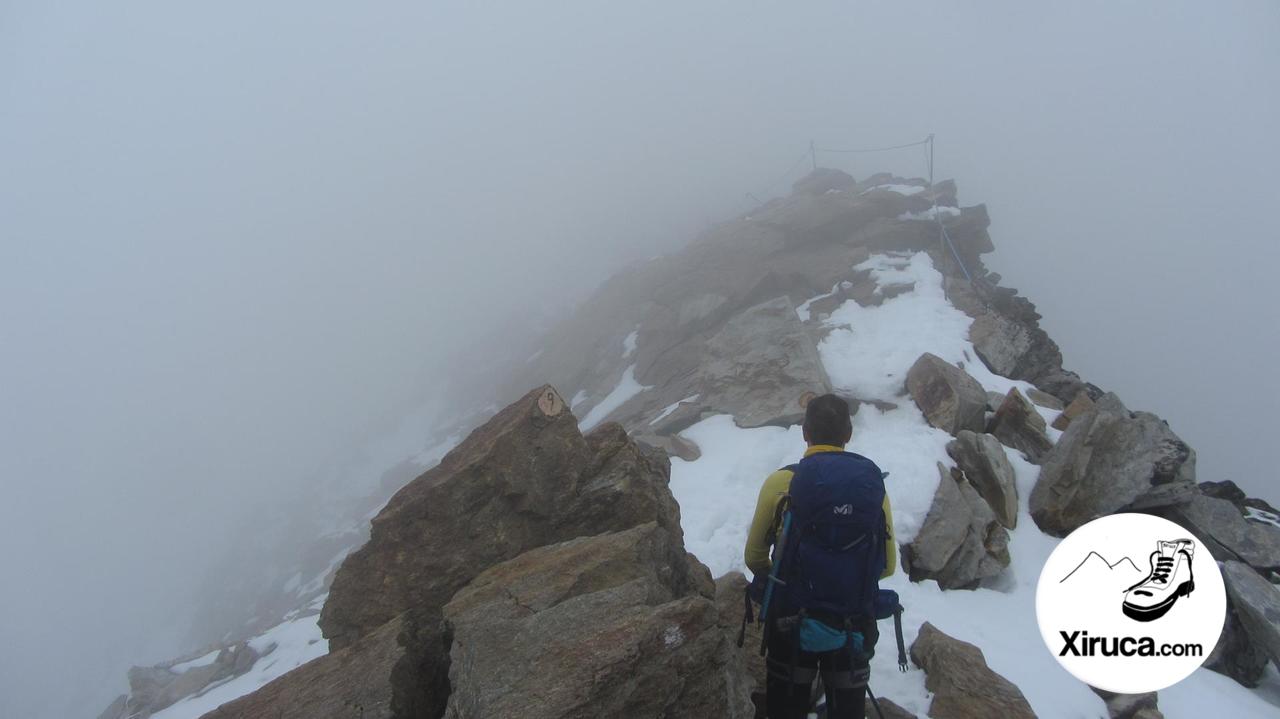 Inicio vía ferrata al Quintino Sella