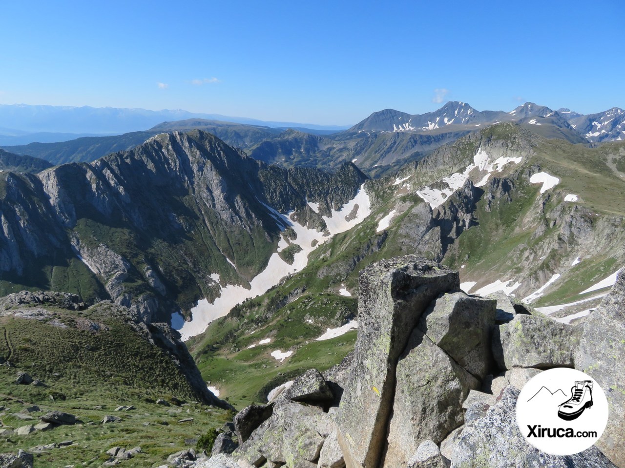 Crête de Laurenti, Puig Peric y Pic de Baxouillade desde el Roc Blanc