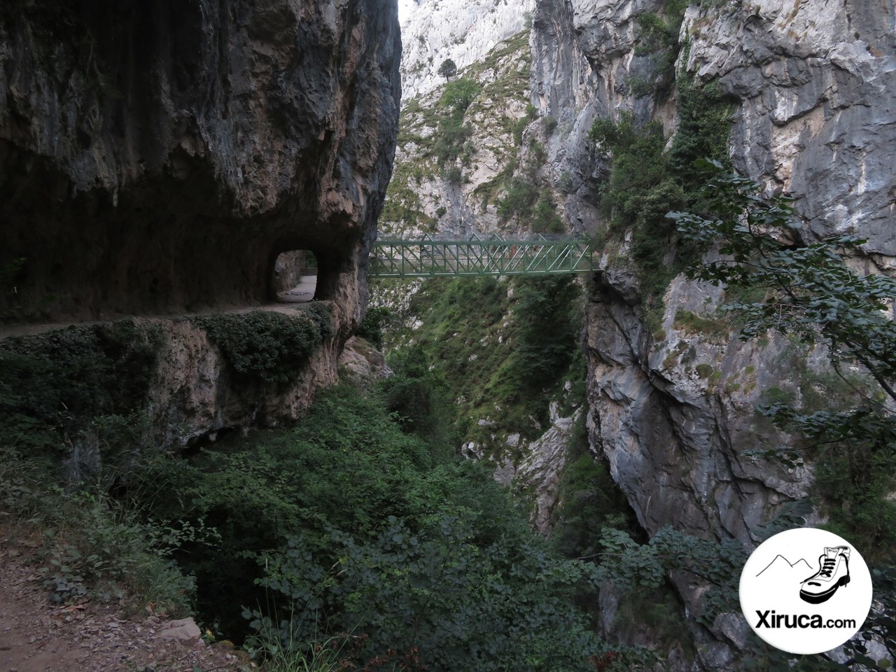  Mirada atrás al puente sobre el CaresMirada atrás al puente sobre el Cares