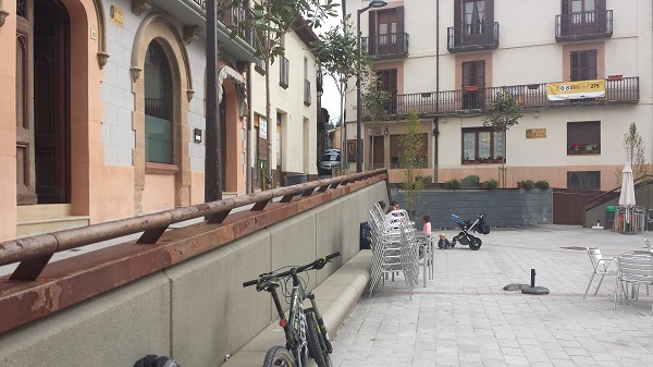 Plaza del centro del pueblo de Viladrau 