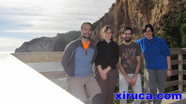 Foto de grupo en el mirador cerca de Pedres Blanques