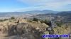 Xiruca en el Turó de les Maleses, con el Montseny de fondo