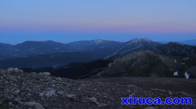 Serra d'Ensija, Pedraforca y Cadí desde el Puigllançada