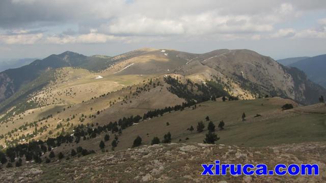 Serra d'Ensija desde el Cap de la Gallina Pelada