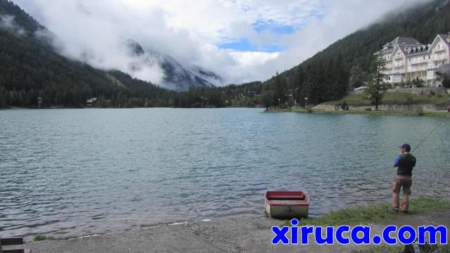 Pescando el el lago de Champex