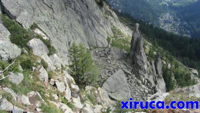 Mirada atrás a la Aiguillette d'Argentière