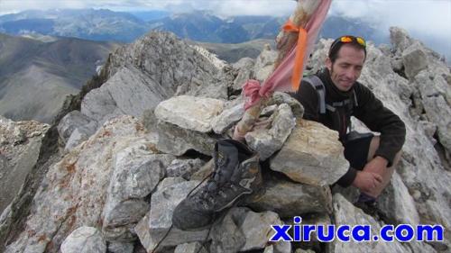 Xiruca y Toni en la cima del Vallibierna